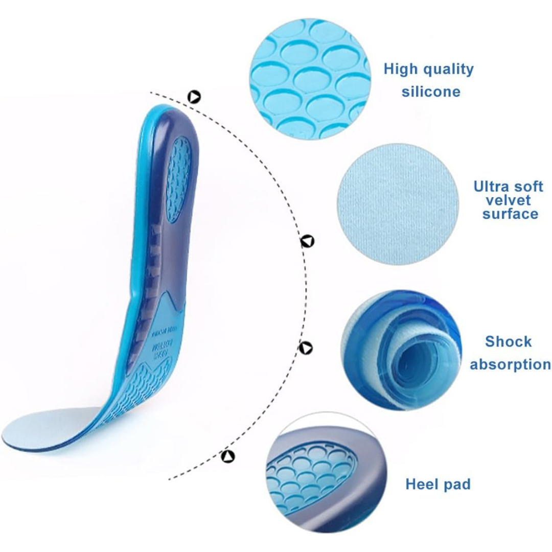Soft Silicone Sports Insoles – Cut-to-Size